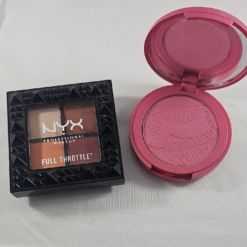 NYX Full Throttle Eyeshadow Quad & Tarte Blushing Bride Amazonian Clay Blush